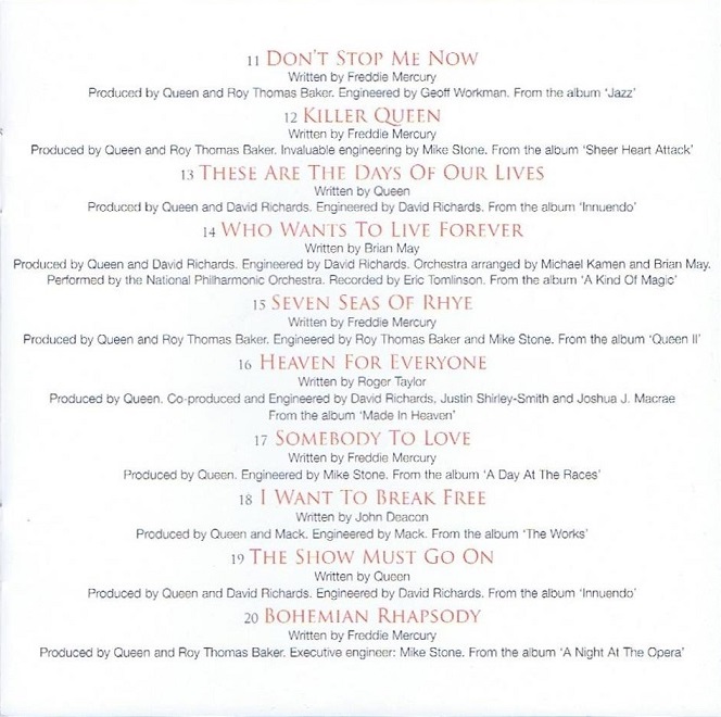 Queen  Absolute Greatest; Special Edition : Booklet 3